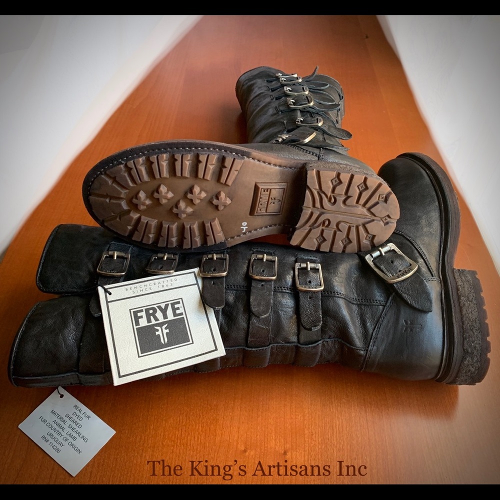 50% Off MSRP $528 FRYE Valerie Shearling Boots NWT